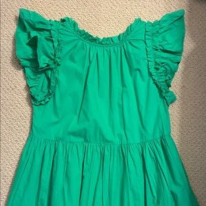 House of Harlow Green Ruffled Dress. XS.
